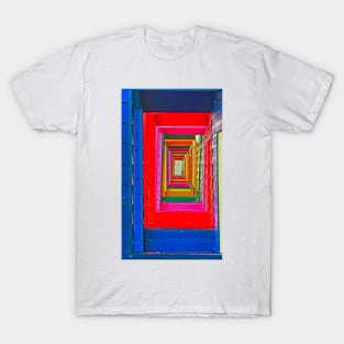 Beach Huts - Saltburn - Abstract T-Shirt